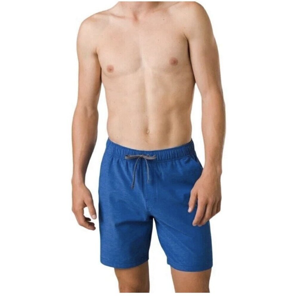 prAna Rich Sapphire Metric E-Waist Shorts Men's X-large 8" inseam NWT